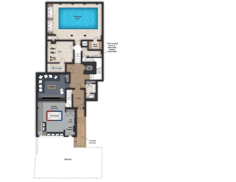 Le Grande Roche, Courchevel 1850 floorplan - The Chalet Edit
