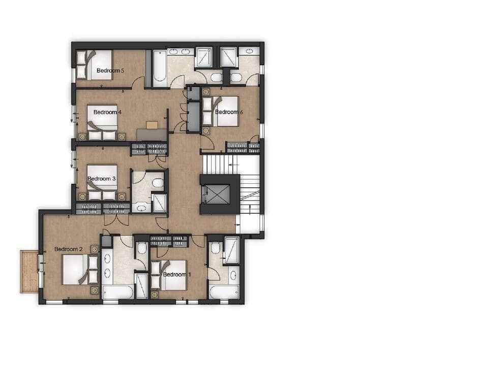Le Grande Roche, Courchevel 1850 floorplan - The Chalet Edit