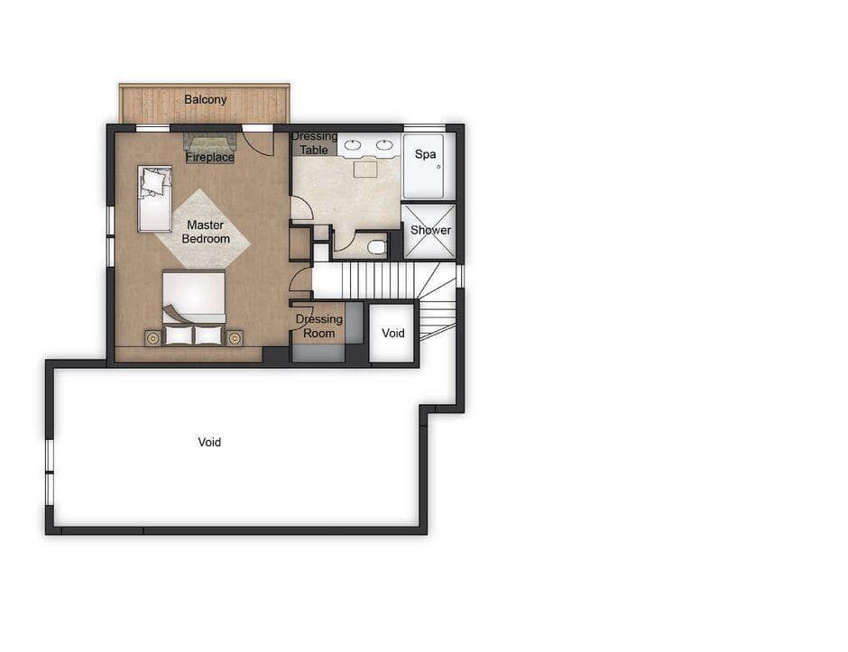 Le Grande Roche, Courchevel 1850 floorplan - The Chalet Edit