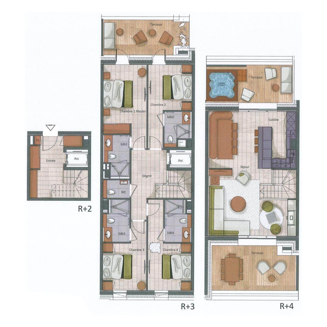 Silverstone Penthouse 6, Val D'Isere floorplan - The Chalet Edit