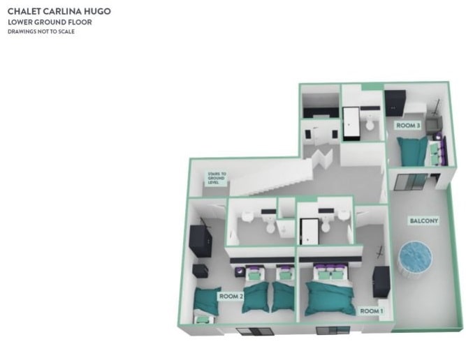 Chalet Hugo, Belle Plagne floorplan - The Chalet Edit