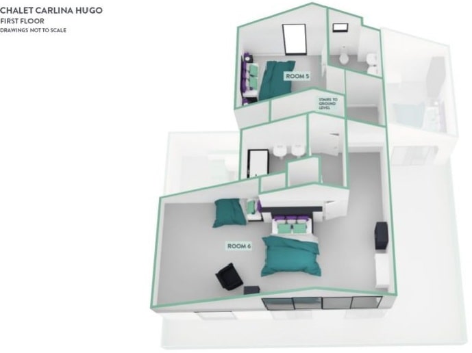 Chalet Hugo, Belle Plagne floorplan - The Chalet Edit
