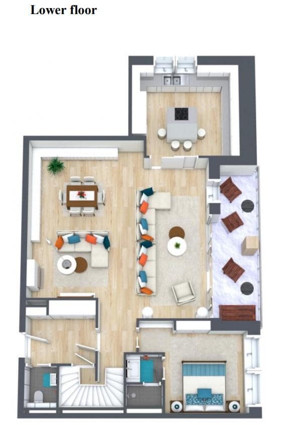 Chalet Penthouse B, Courchevel floorplan - The Chalet Edit