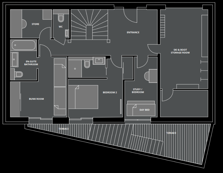 Chalet Tosca, Les Gets floorplan - The Chalet Edit
