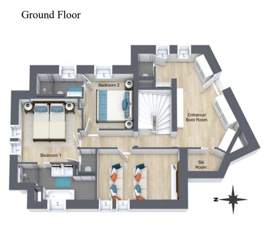 Chalet Juno, Val D'Isere floorplan - The Chalet Edit