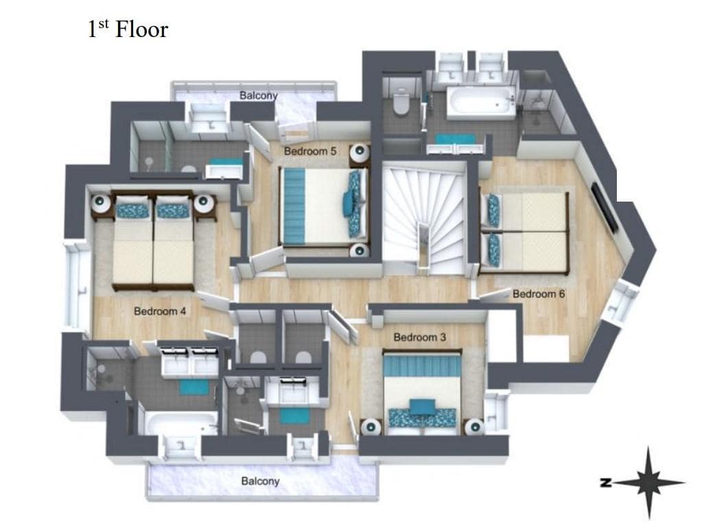 Chalet Juno, Val D'Isere floorplan - The Chalet Edit