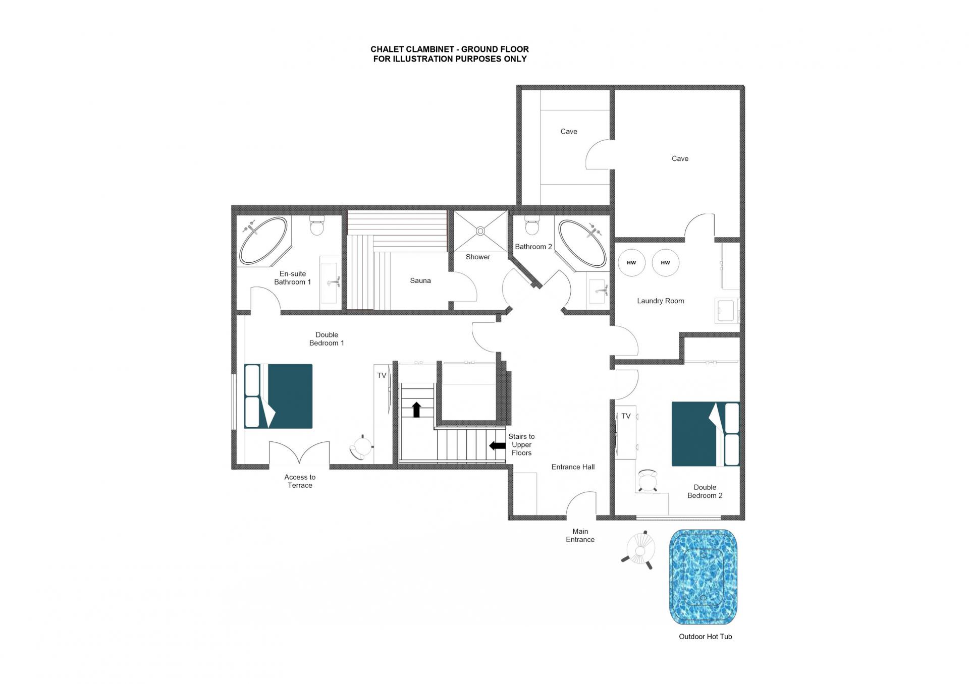 Chalet Clambinet, Verbier floorplan - The Chalet Edit