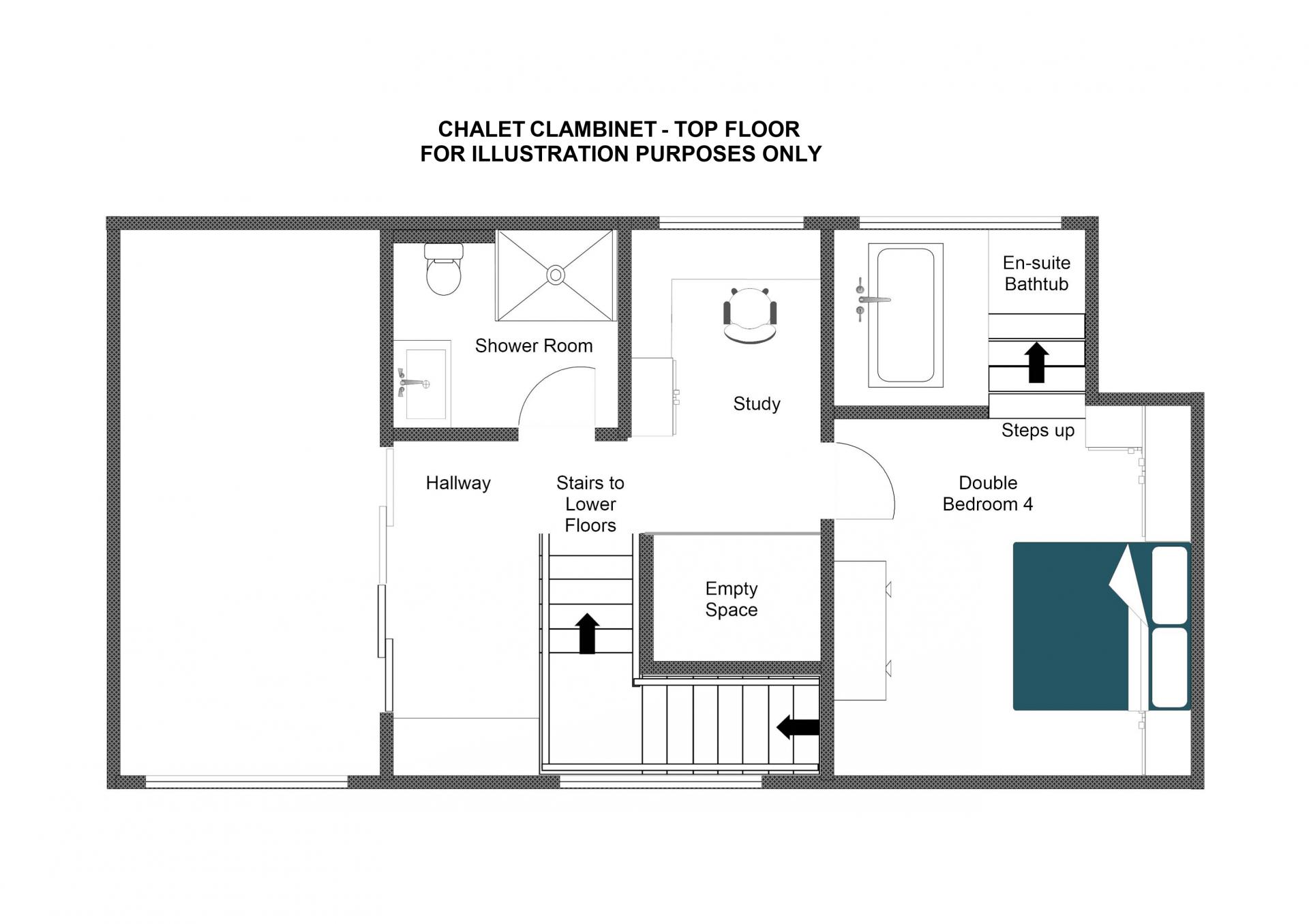 Chalet Clambinet, Verbier floorplan - The Chalet Edit