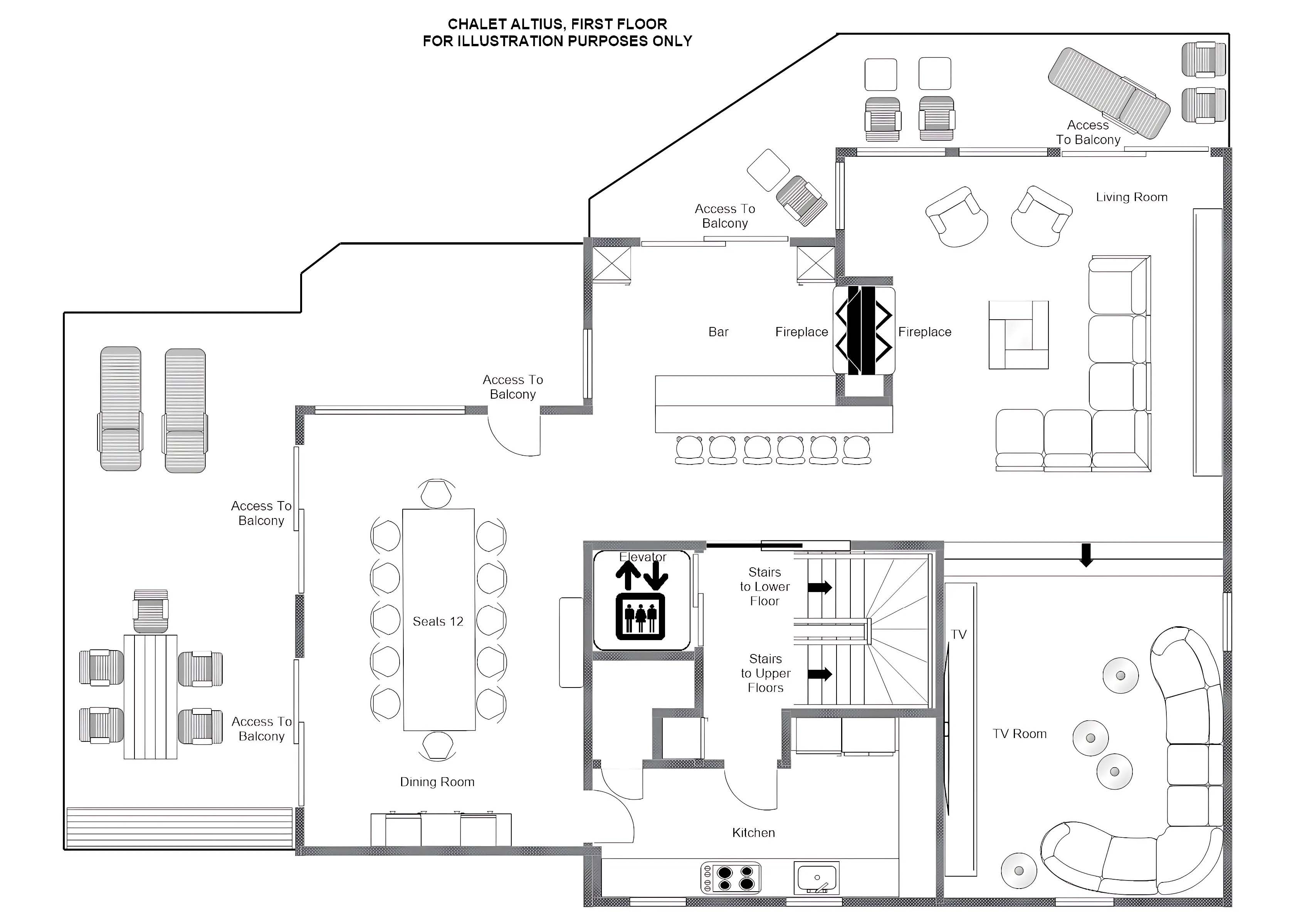 Chalet Altius, Meribel floorplan - The Chalet Edit