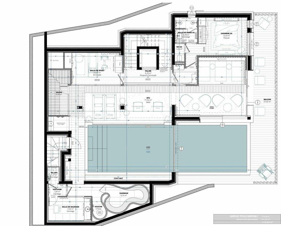 Chalet White Sand, Courchevel 1550 floorplan - The Chalet Edit