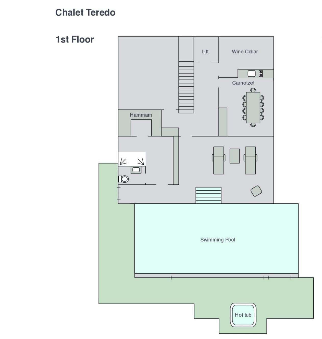 Chalet Teredo, Verbier floorplan - The Chalet Edit