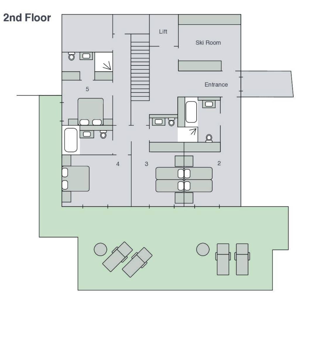 Chalet Teredo, Verbier floorplan - The Chalet Edit