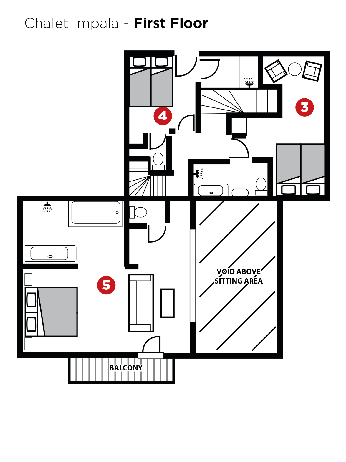 Chalet Impala Lodge, Meribel floorplan - The Chalet Edit