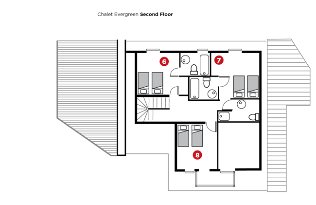 Chalet Evergreen, Meribel floorplan - The Chalet Edit