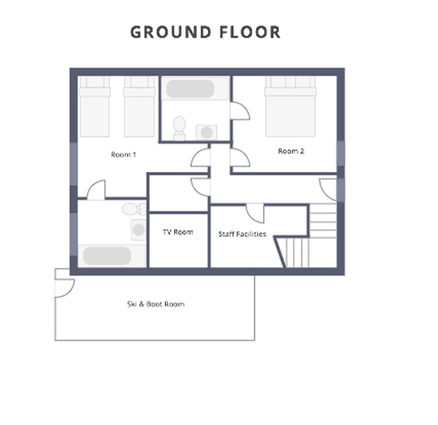 Chalet Bruyere, Meribel floorplan - The Chalet Edit