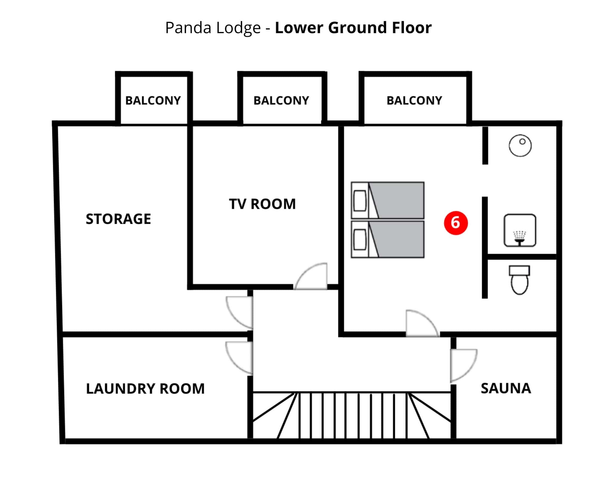 Chalet Panda Lodge, Meribel floorplan - The Chalet Edit