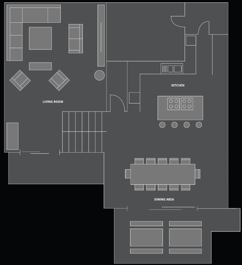 Chalet Sandjeman, Morize floorplan - The Chalet Edit