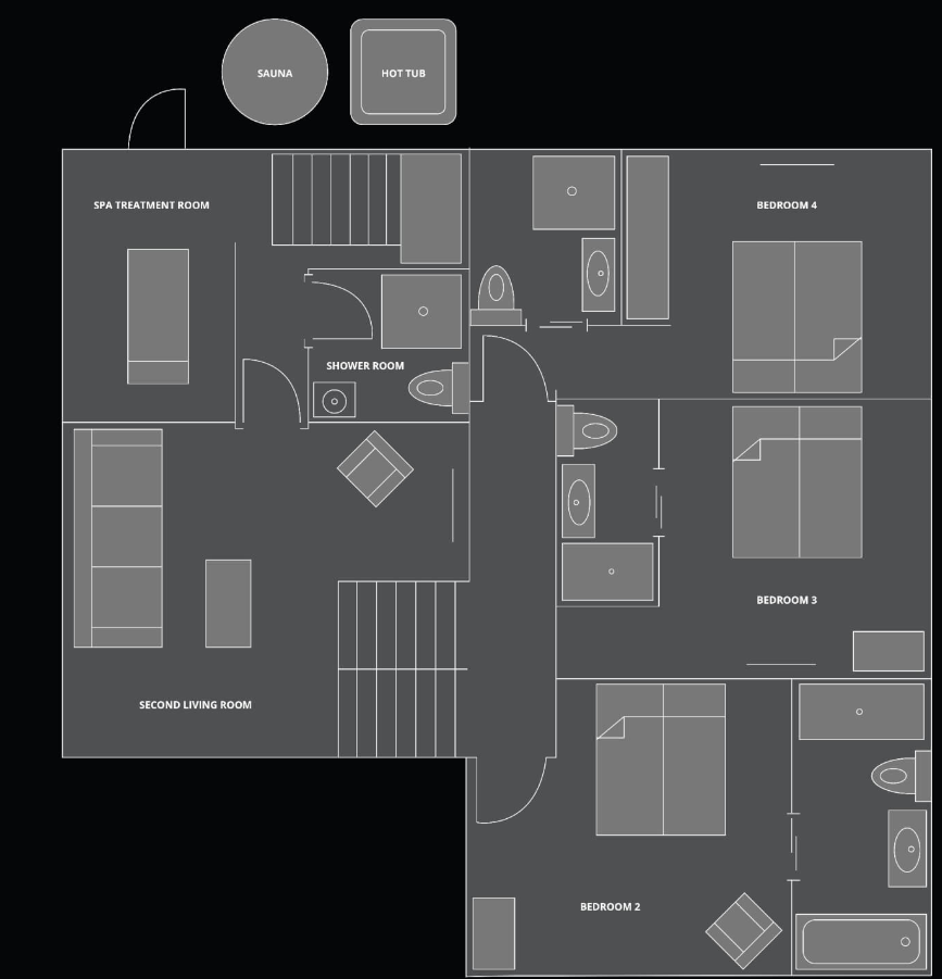 Chalet Sandjeman, Morize floorplan - The Chalet Edit