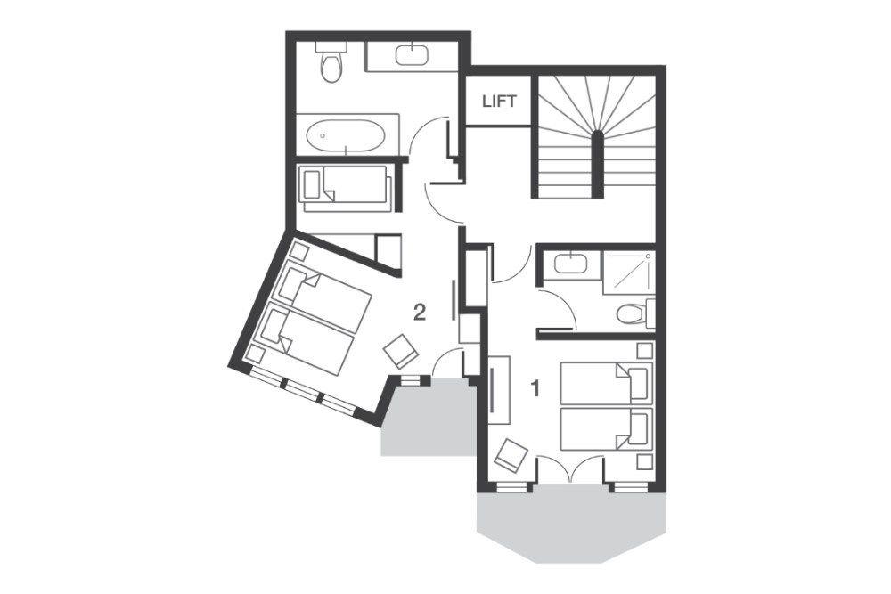 Chalet Beluga, Avoriaz floorplan - The Chalet Edit