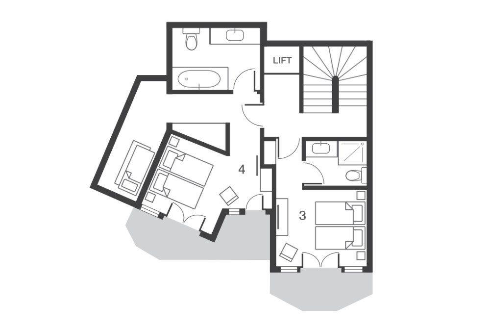 Chalet Beluga, Avoriaz floorplan - The Chalet Edit