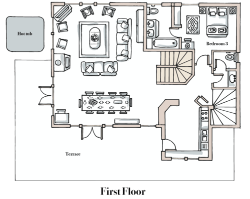Chalet Du Bois, Morzine floorplan - The Chalet Edit