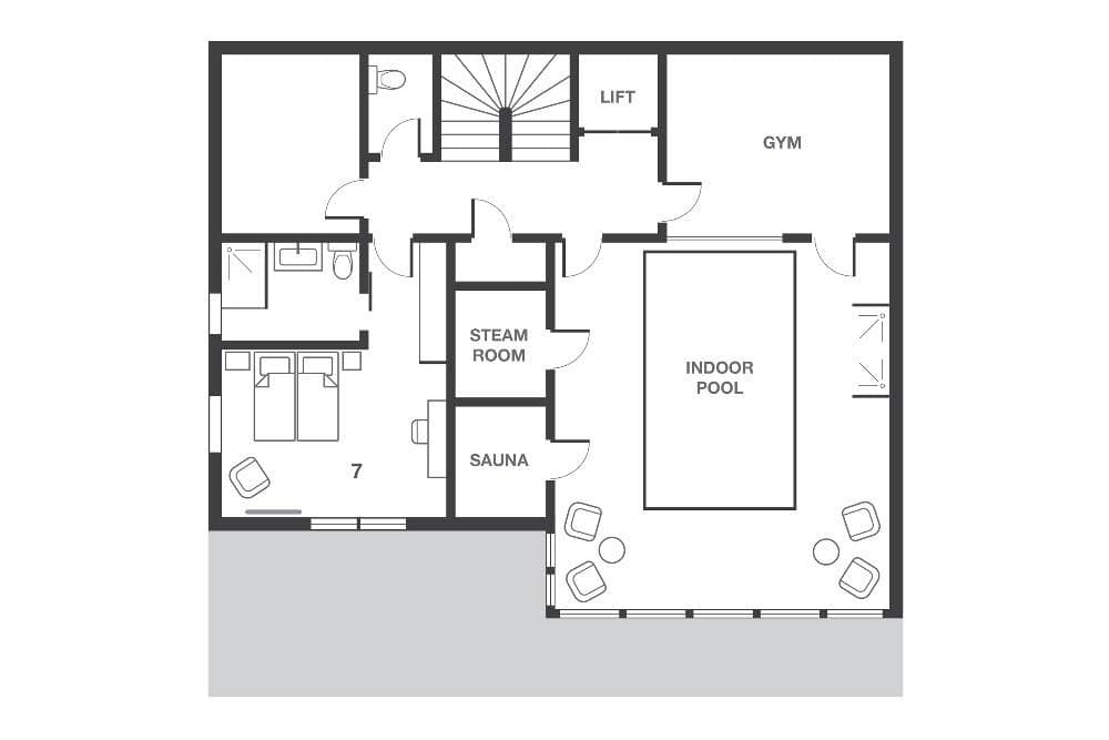 No. 8 Club Bellevarde, Val D'isere floorplan - The Chalet Edit