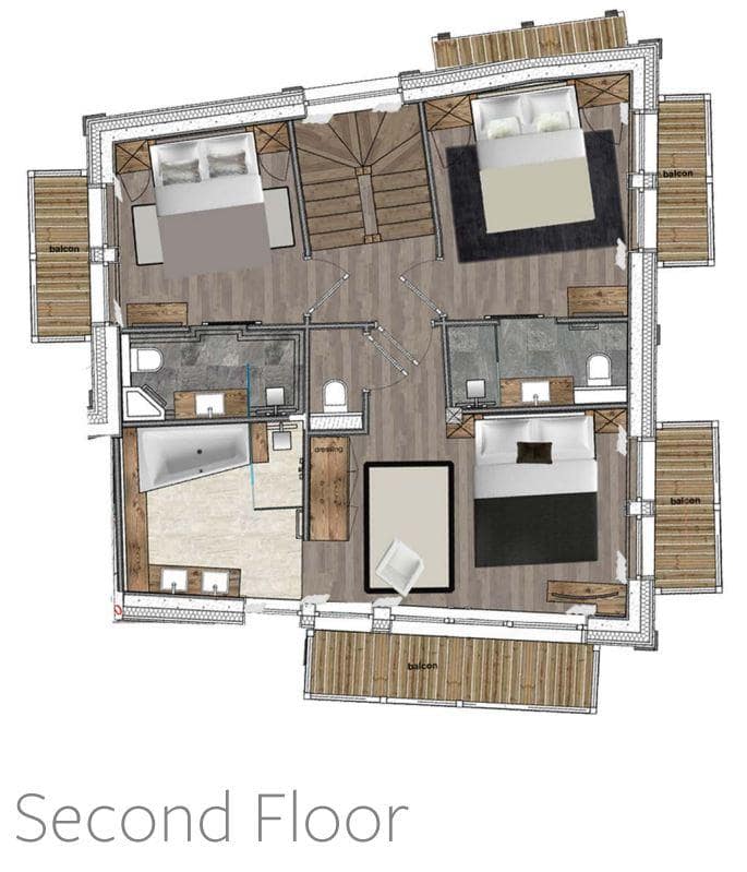 The White Chalet, Courchevel Le Praz floorplan - The Chalet Edit