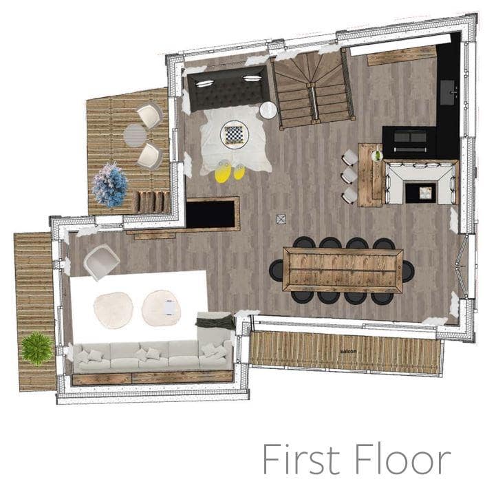 The White Chalet, Courchevel Le Praz floorplan - The Chalet Edit