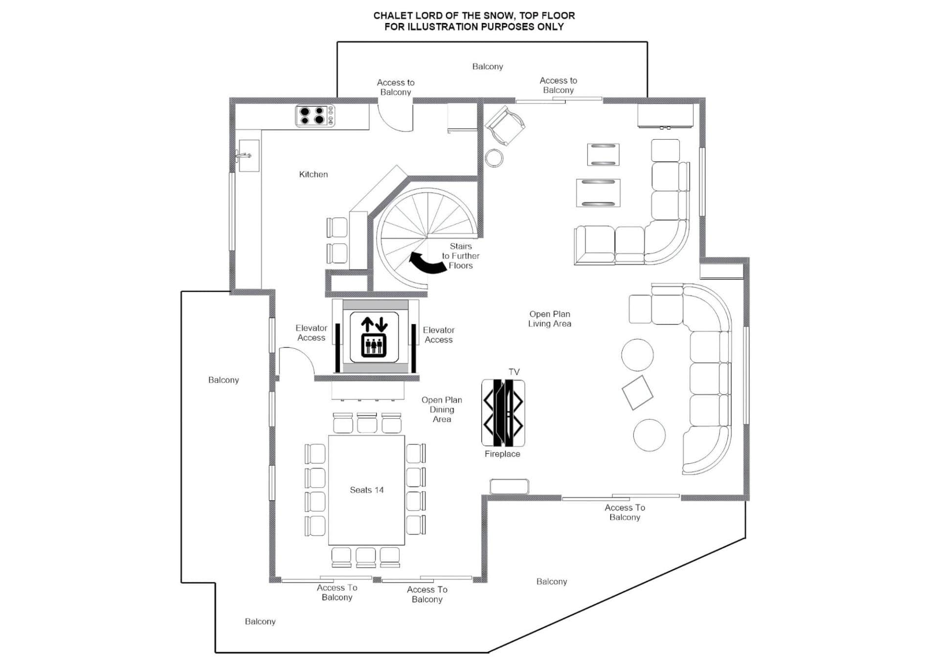 Lord of Snow, Courchevel 1850 floorplan - The Chalet Edit