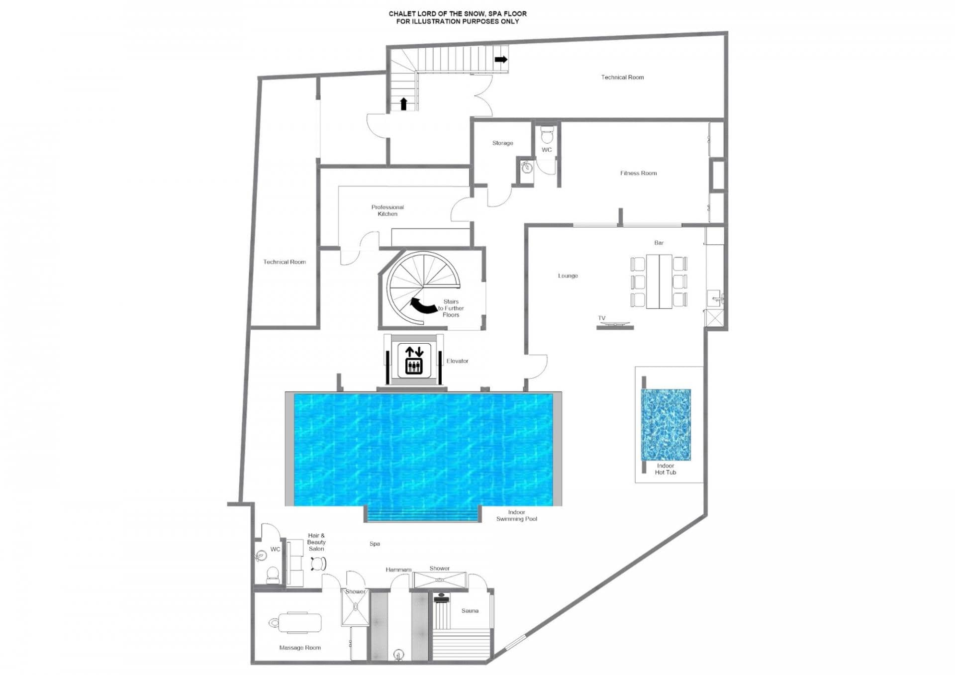 Lord of Snow, Courchevel 1850 floorplan - The Chalet Edit