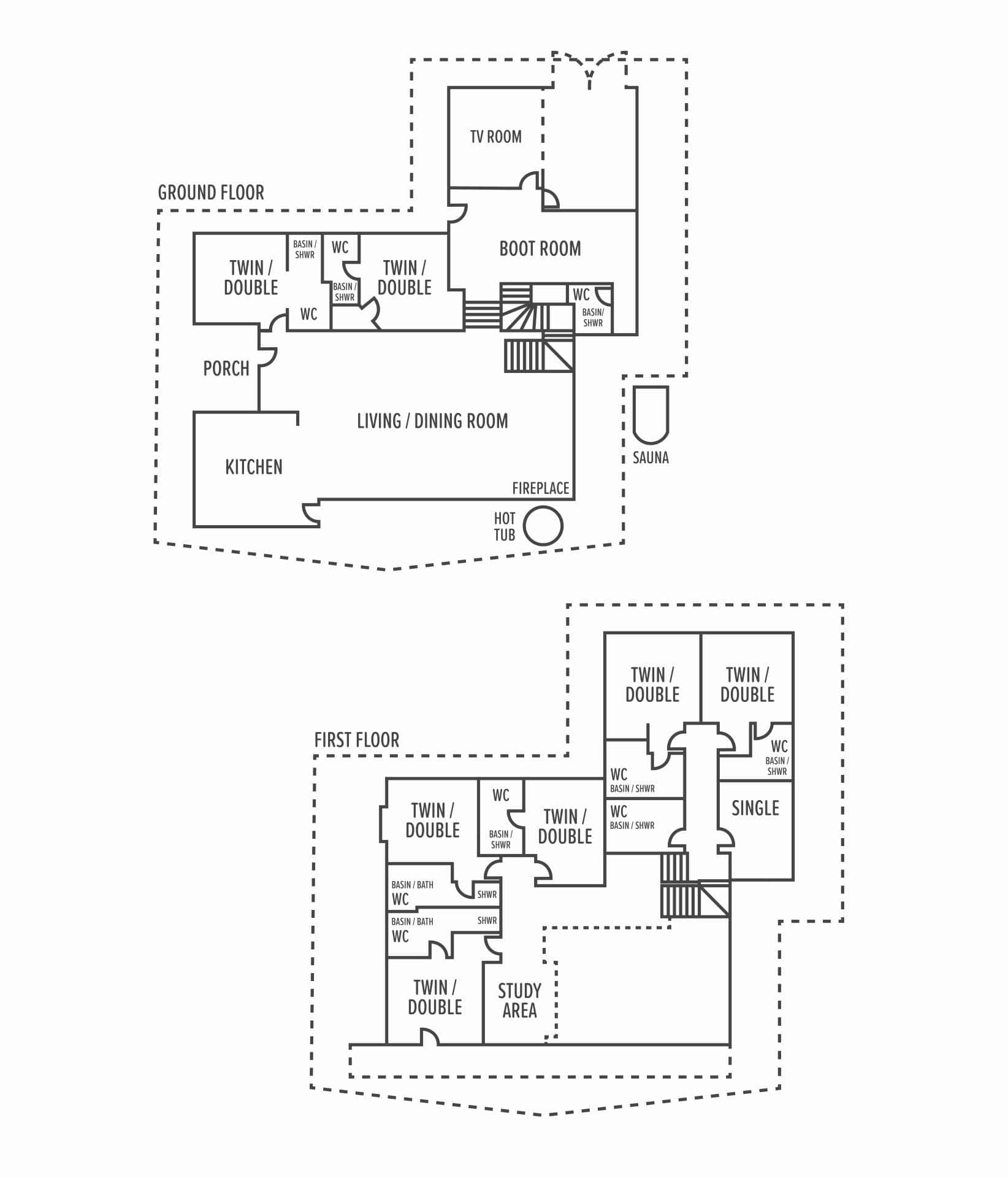 Chalet Valhalla, Chamonix floorplan - The Chalet Edit