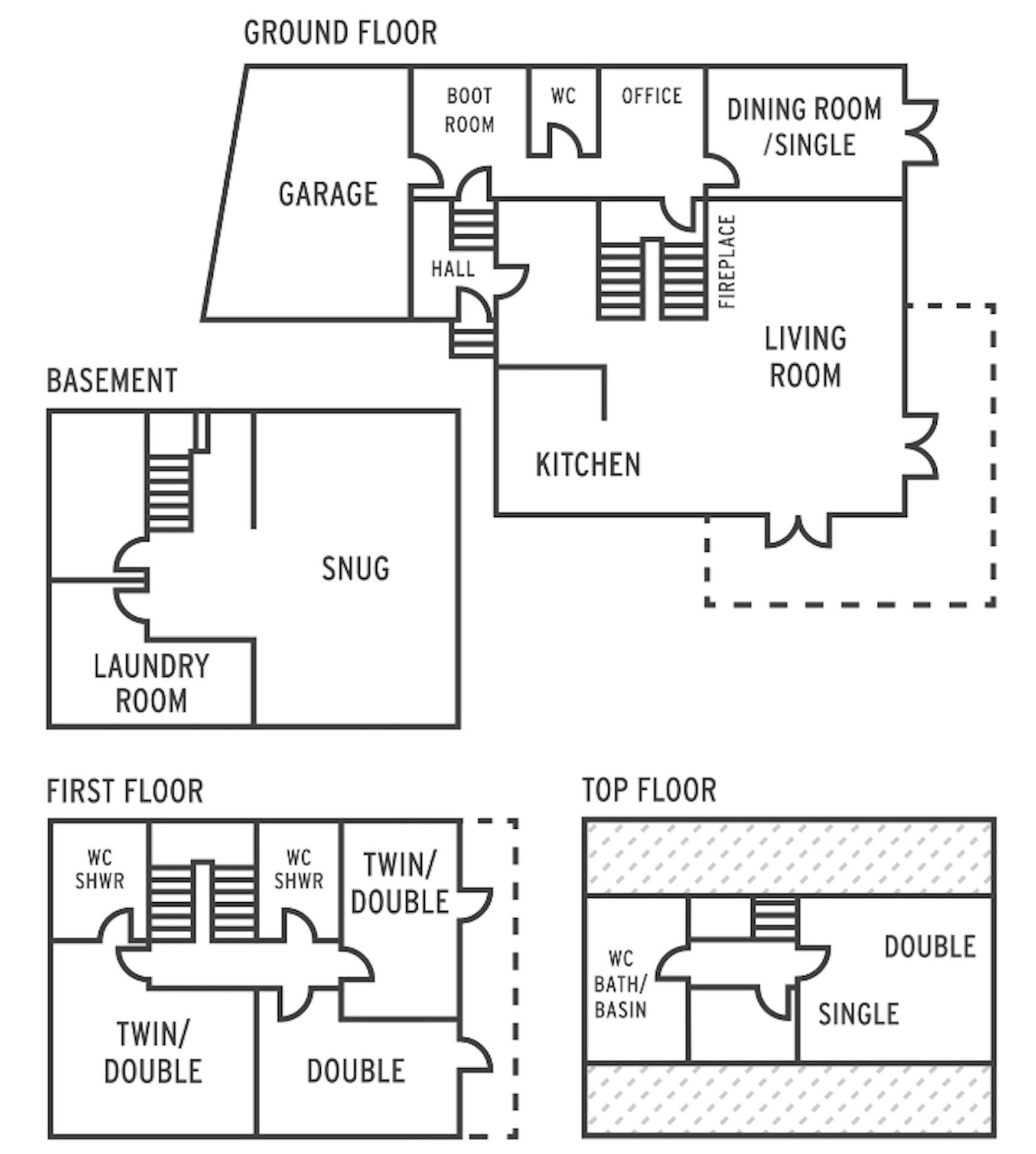 Chalet Les Tissourds, Chamonix floorplan - The Chalet Edit