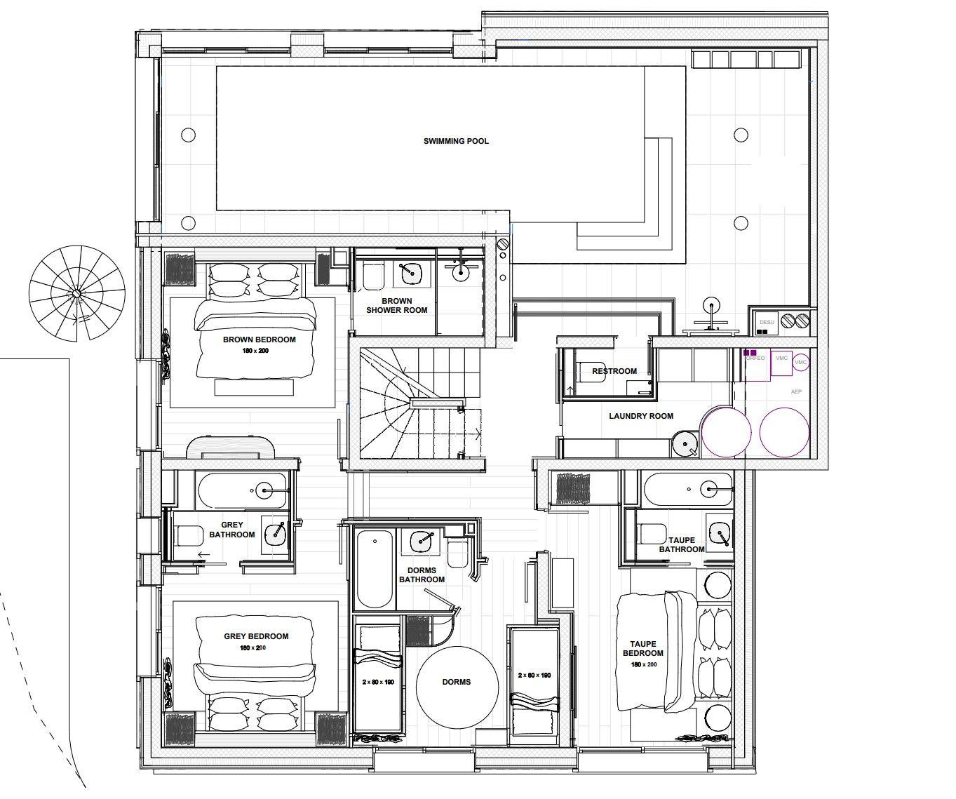Chalet Menor, Meribel floorplan - The Chalet Edit