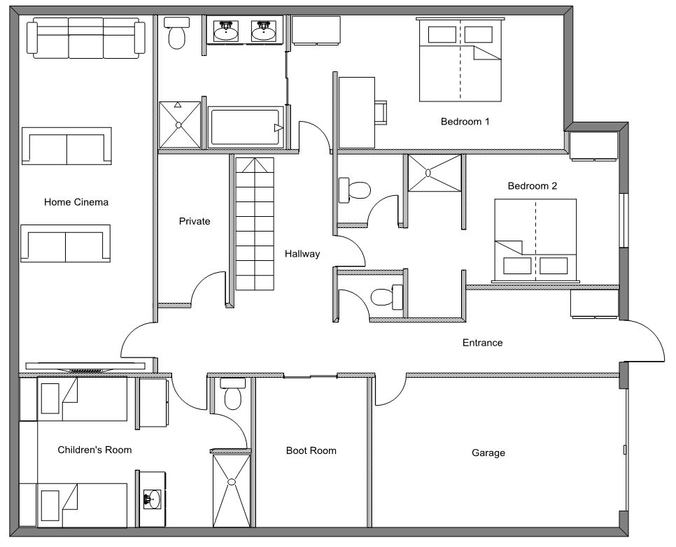 Chalet Cervinia, Val d'Isere floorplan - The Chalet Edit