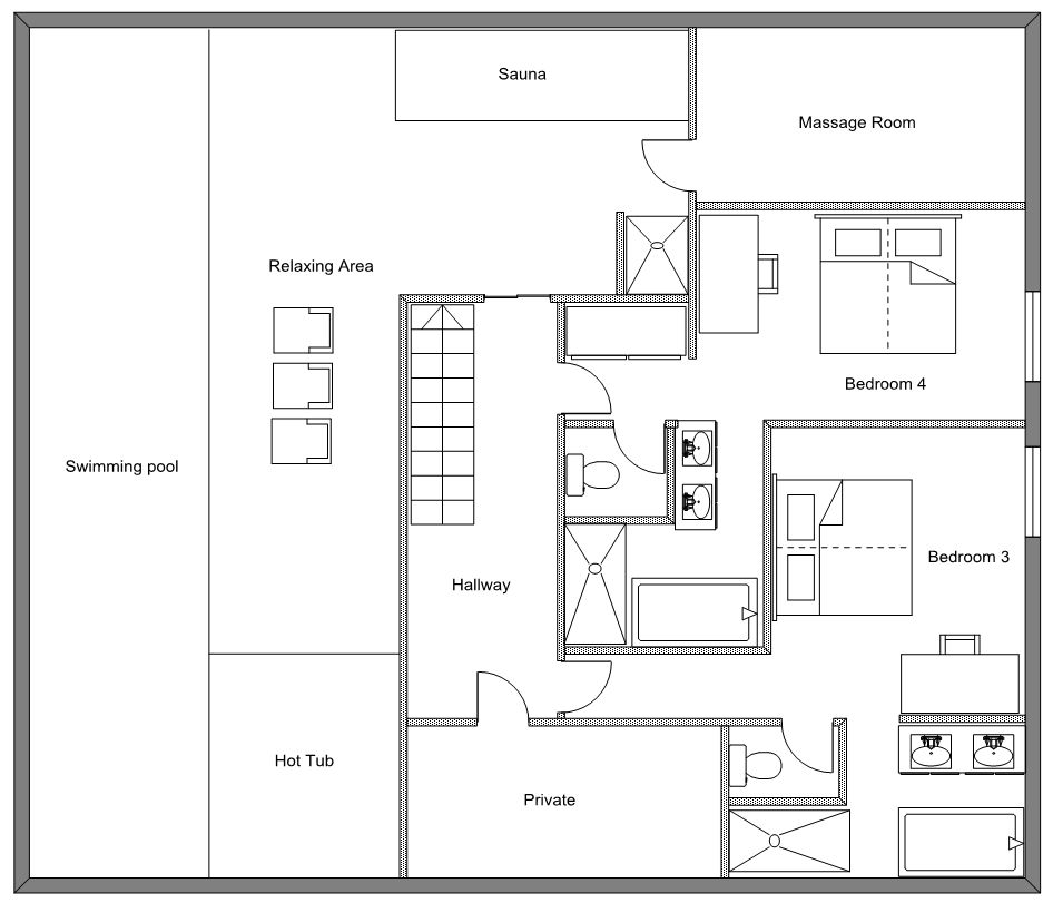 Chalet Cervinia, Val d'Isere floorplan - The Chalet Edit