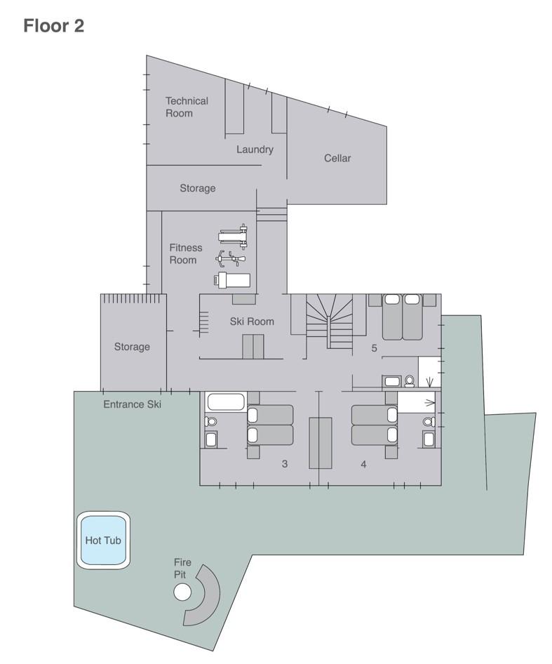 Chalet Kitsilano, Verbier floorplan - The Chalet Edit