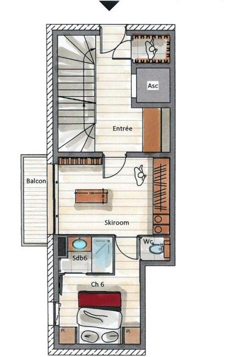 Mammoth Penthouse 1, Courchevel 1650 floorplan - The Chalet Edit