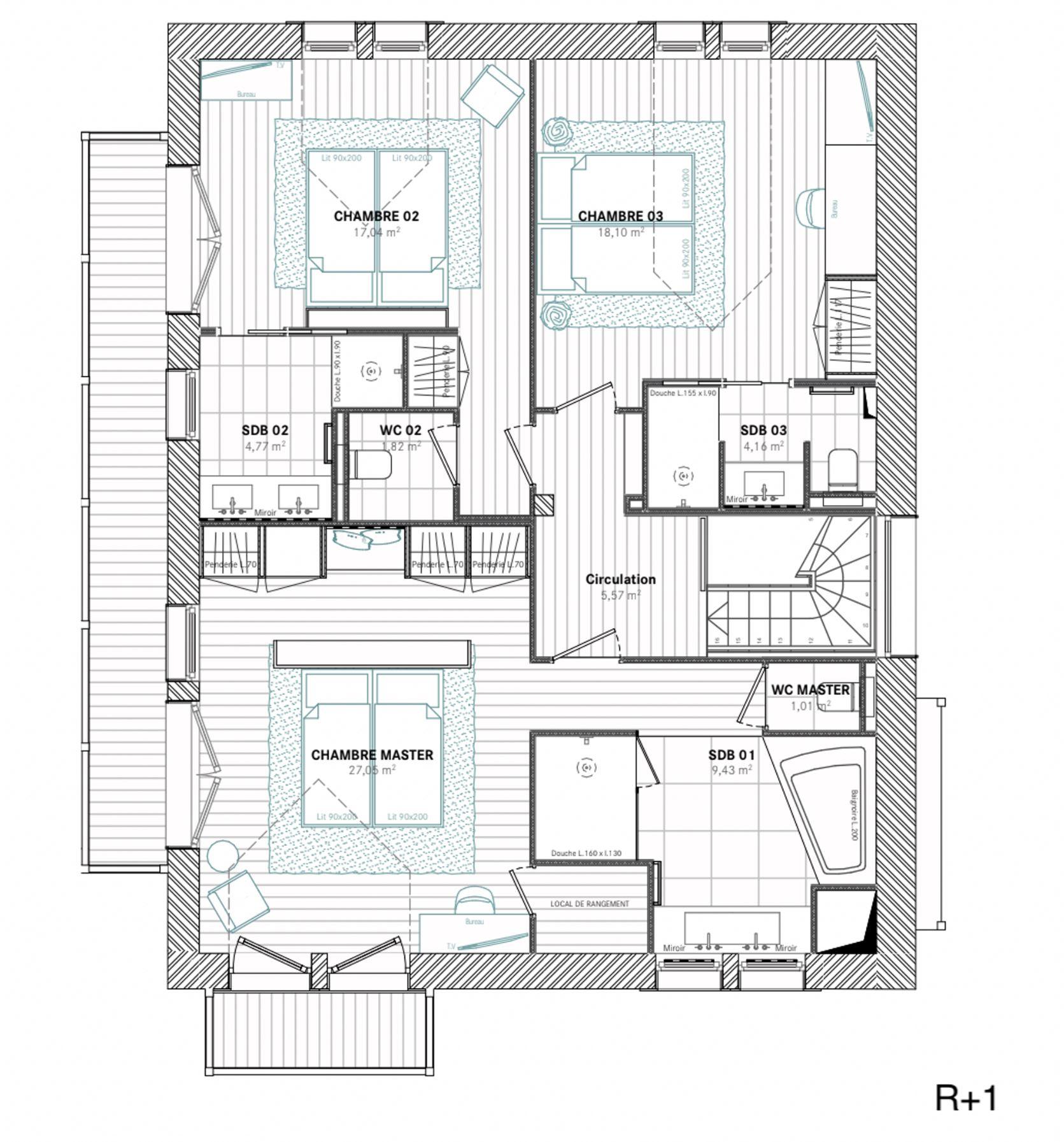 Chalet Le 1550, Courchevel 1550 floorplan - The Chalet Edit
