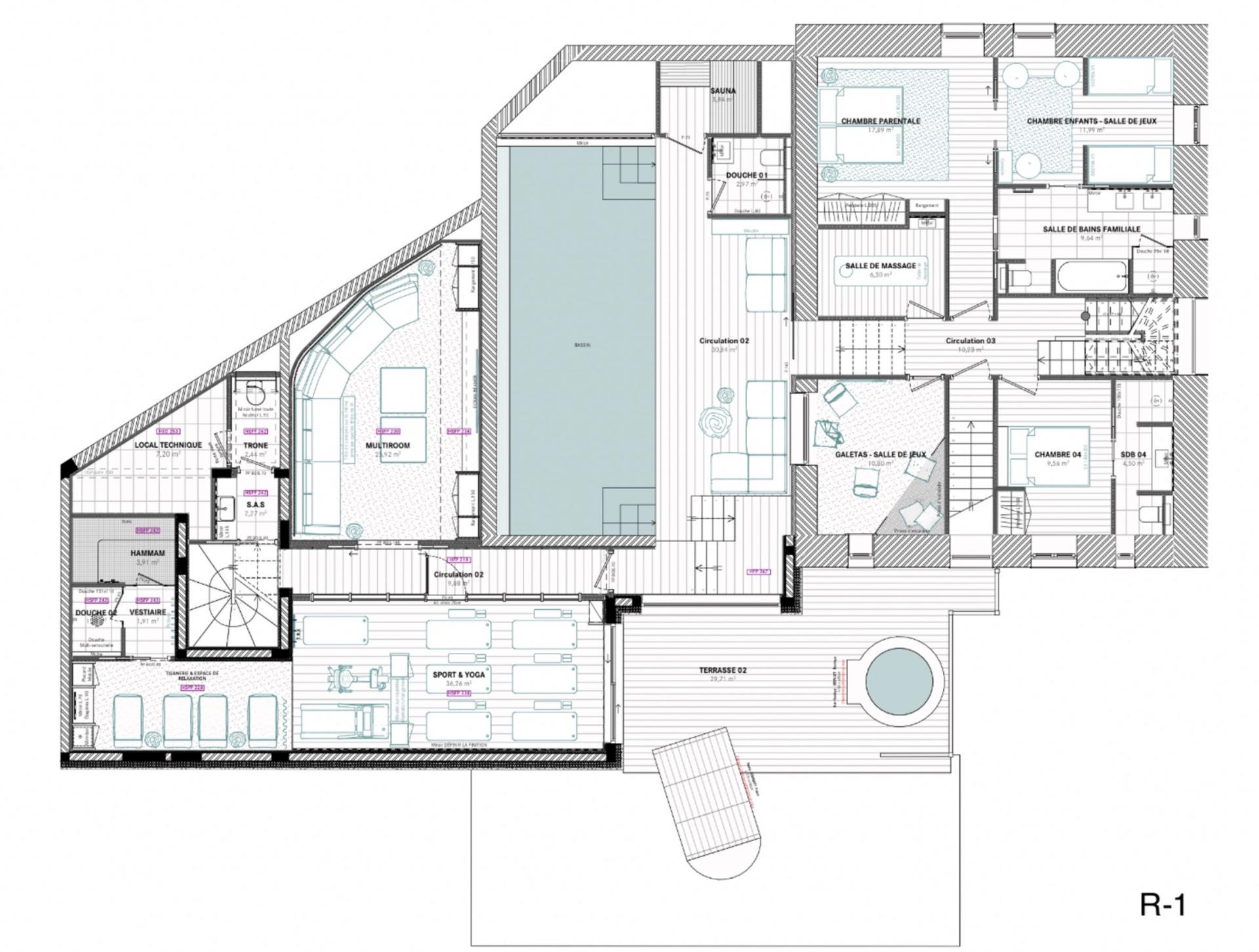 Chalet Le 1550, Courchevel 1550 floorplan - The Chalet Edit