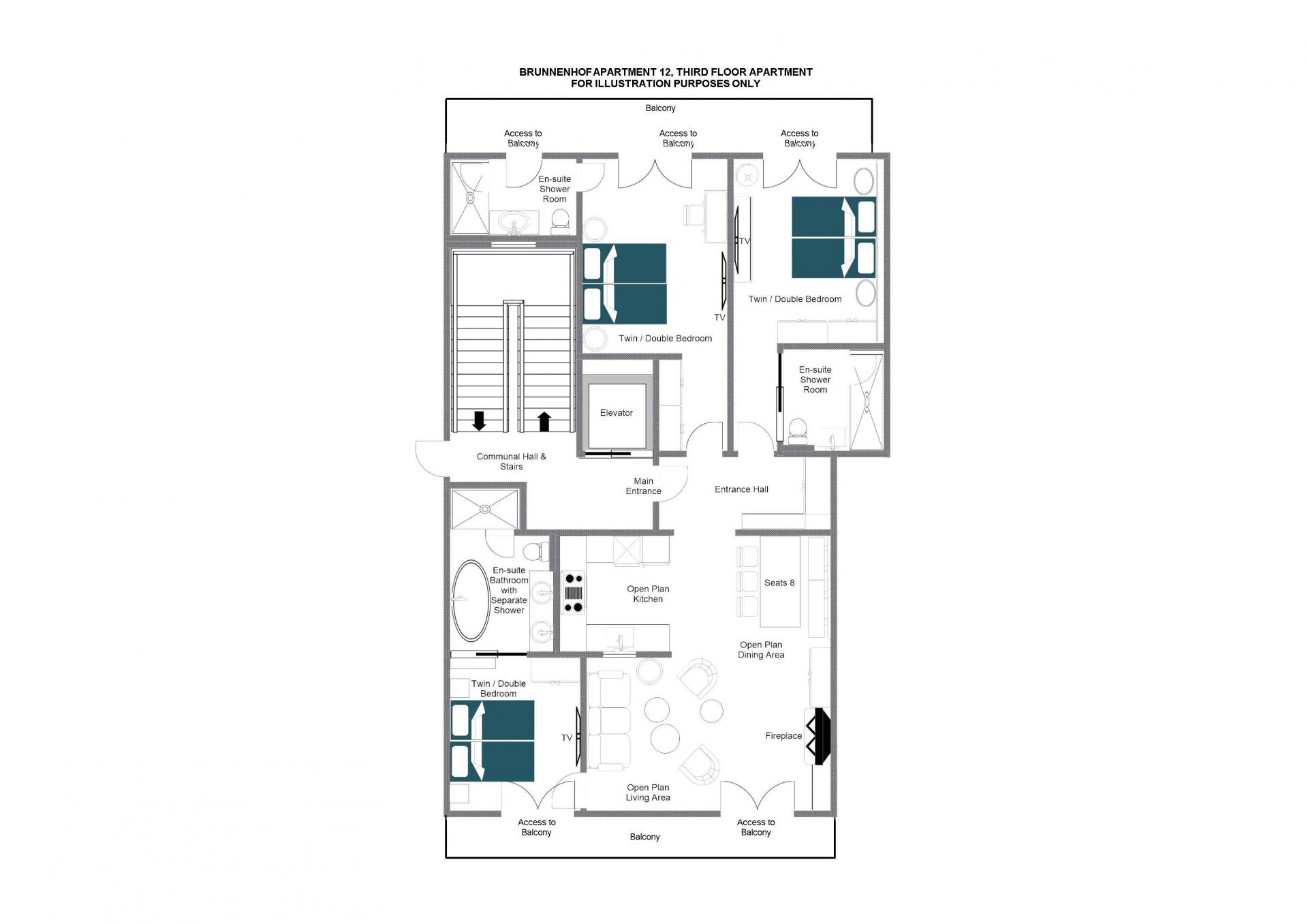 Brunnenhof 12, Lech floorplan - The Chalet Edit