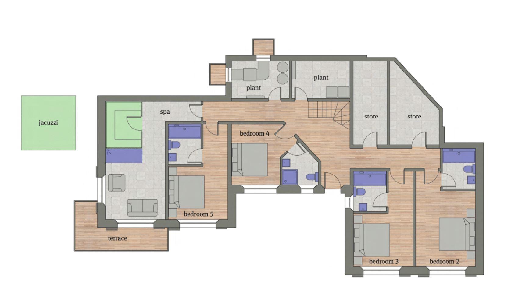 Chalet Auriane, La Tzoumaz, Verbier floorplan - The Chalet Edit