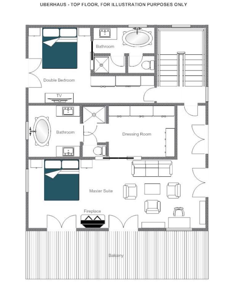 Chalet Uberhaus, Lech floorplan - The Chalet Edit