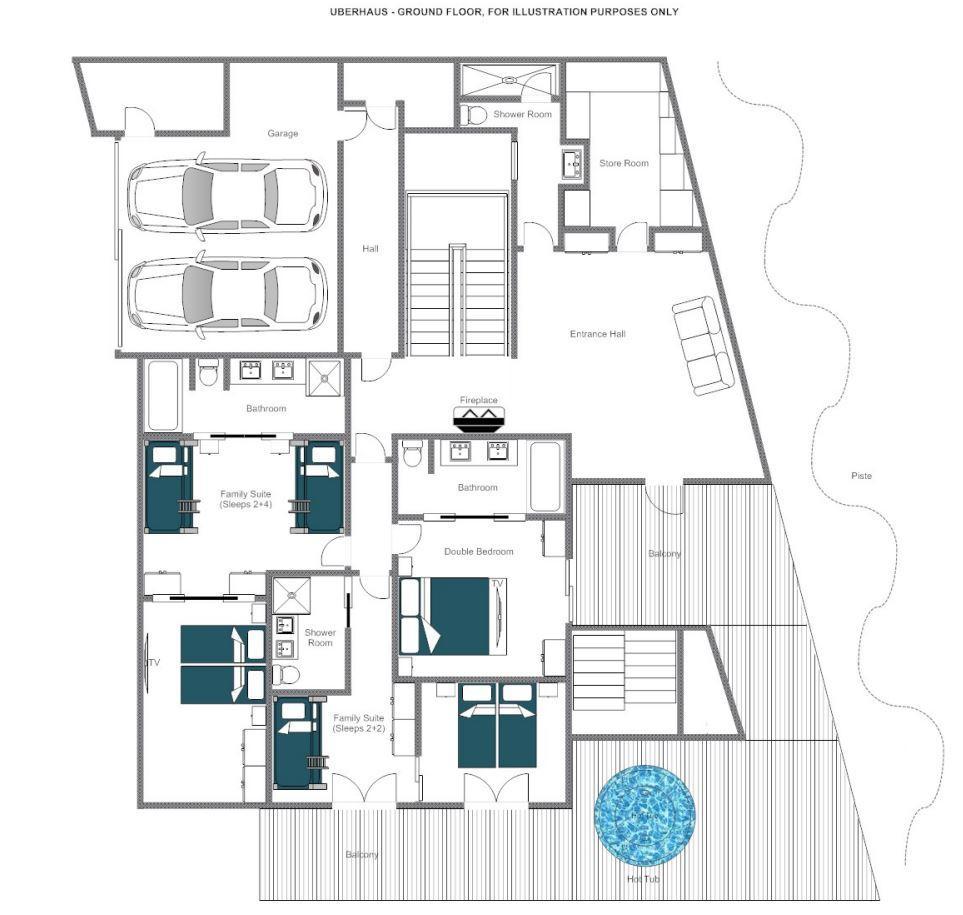 Chalet Uberhaus, Lech floorplan - The Chalet Edit