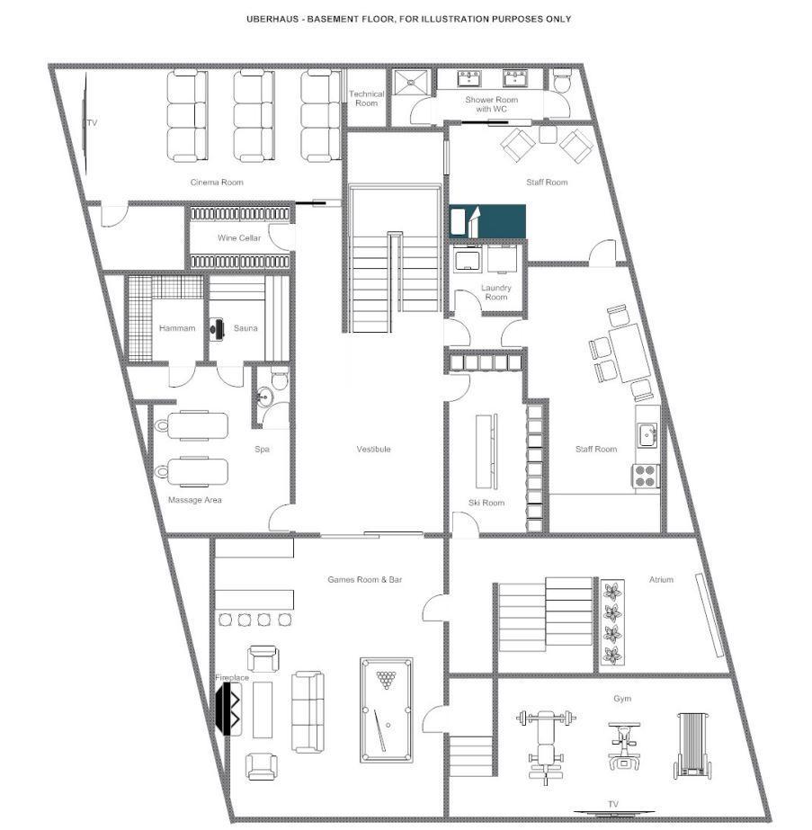 Chalet Uberhaus, Lech floorplan - The Chalet Edit