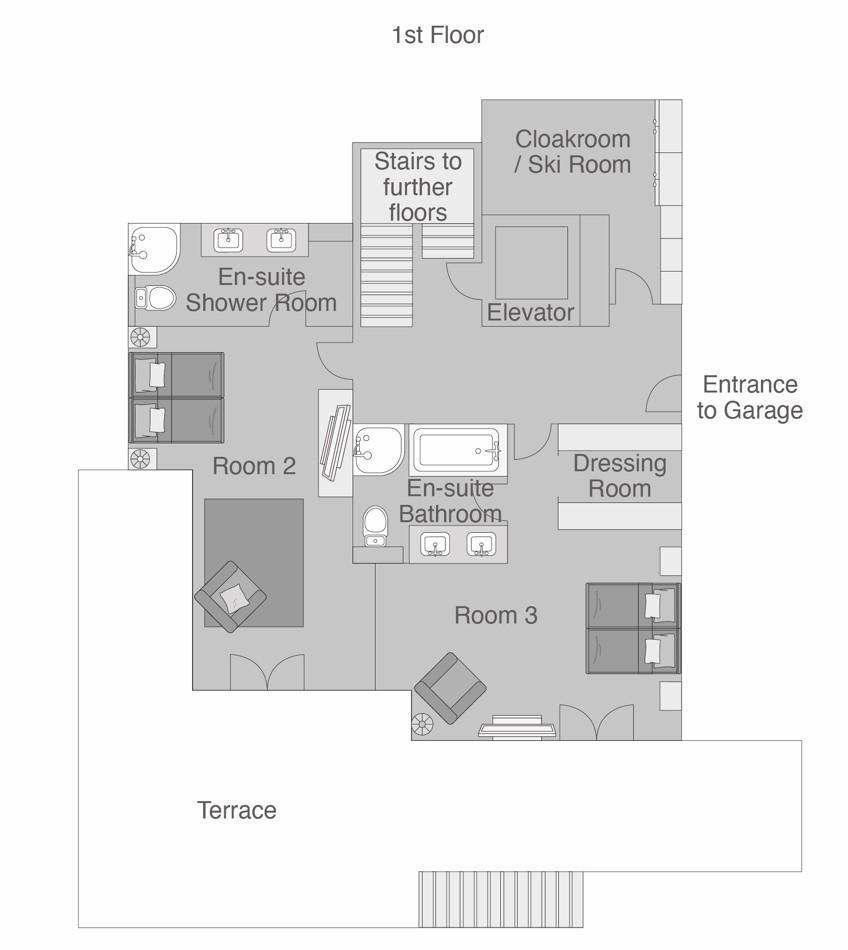Chalet Sirocco, Verbier floorplan - The Chalet Edit