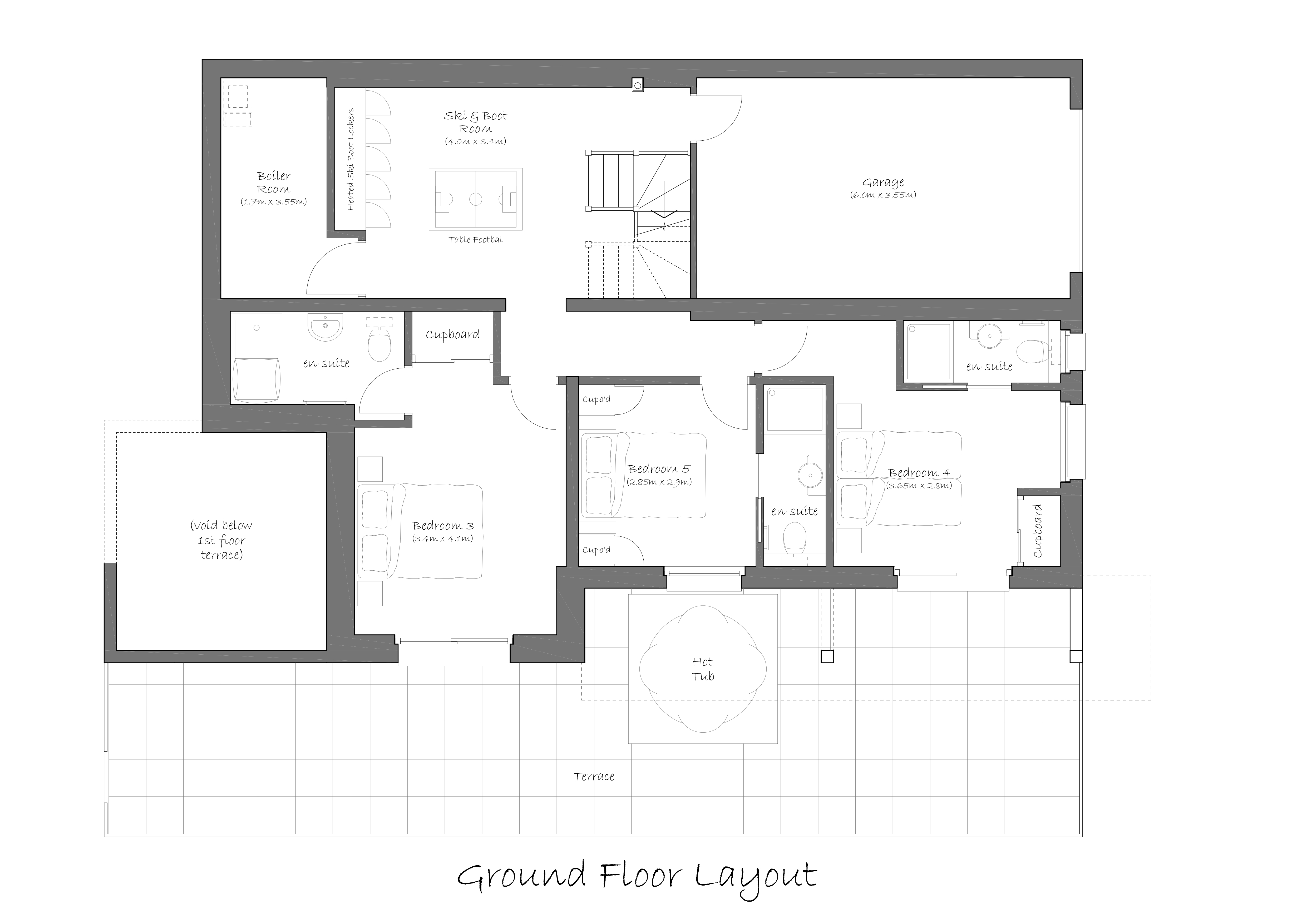 Maison d'Hiver, Les Gets floorplan - The Chalet Edit