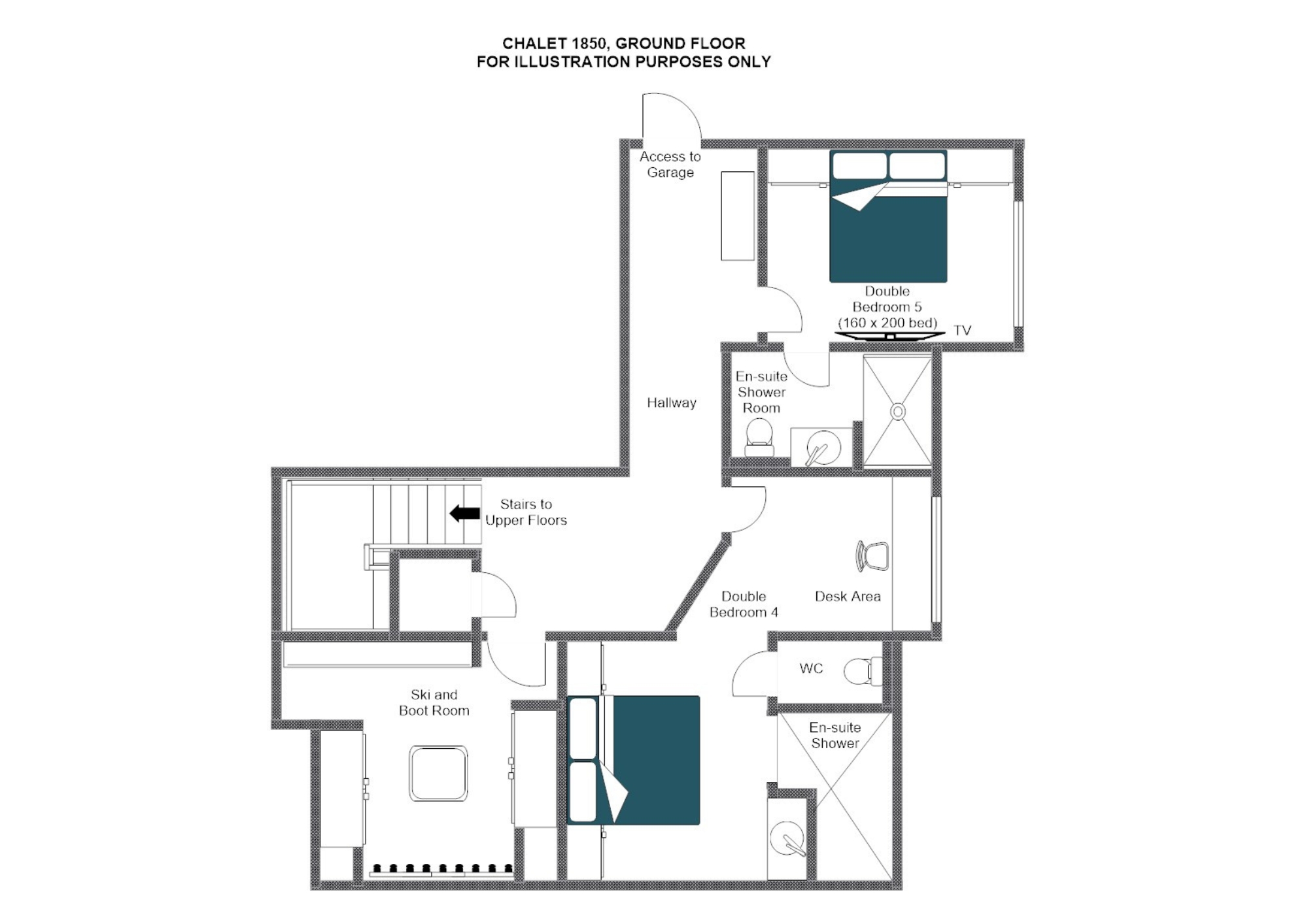 Chalet 1850, Val d'Isere floorplan - The Chalet Edit