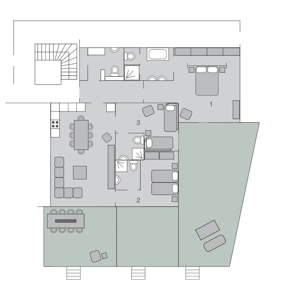 Apartment Rosalp 3, Verbier floorplan - The Chalet Edit