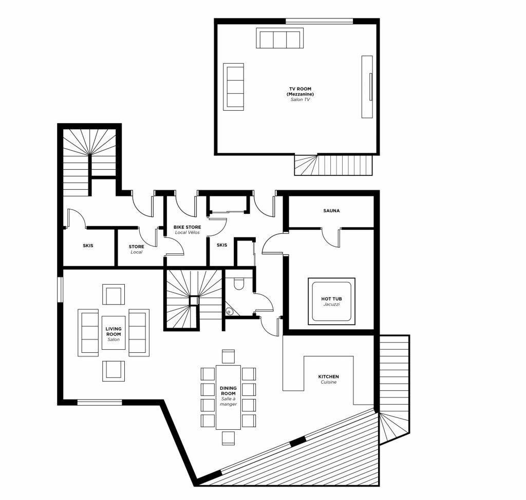 Chalet Alpaga 2, Morzine floorplan - The Chalet Edit
