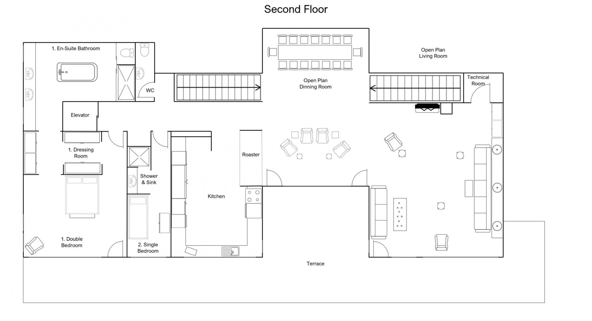 Chalet Peregrine, Verbier floorplan - The Chalet Edit